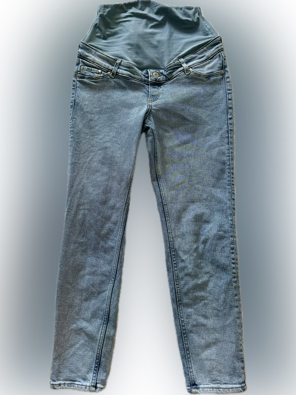H&M Mama Maternity Women’s Straight Leg Jeans - Light Blue Small